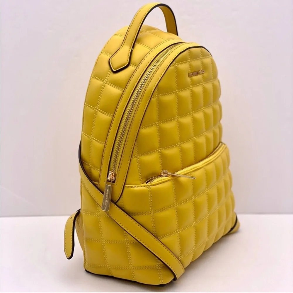 MICHAEL KIRS SHEILA DAISY YELLOW MEDIUM BACKPACK